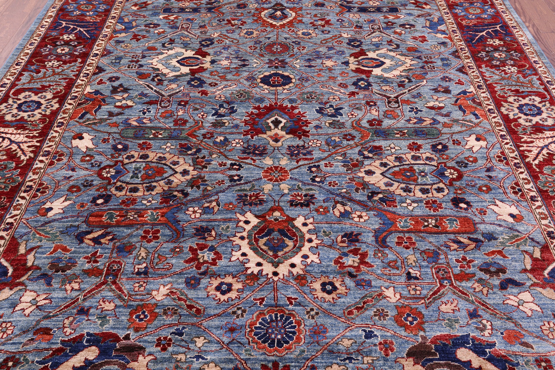 Persian Fine Serapi Hand Knotted Wool Rug - 8' 0" X 9' 9" - Golden Nile