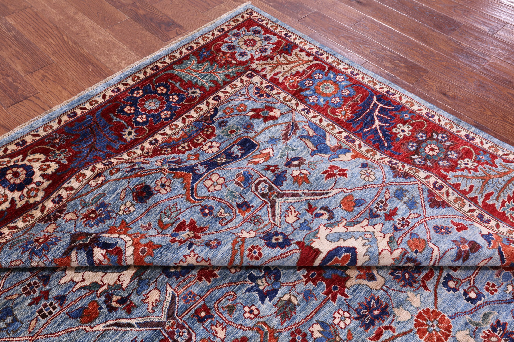 Persian Fine Serapi Hand Knotted Wool Rug - 8' 0" X 9' 9" - Golden Nile