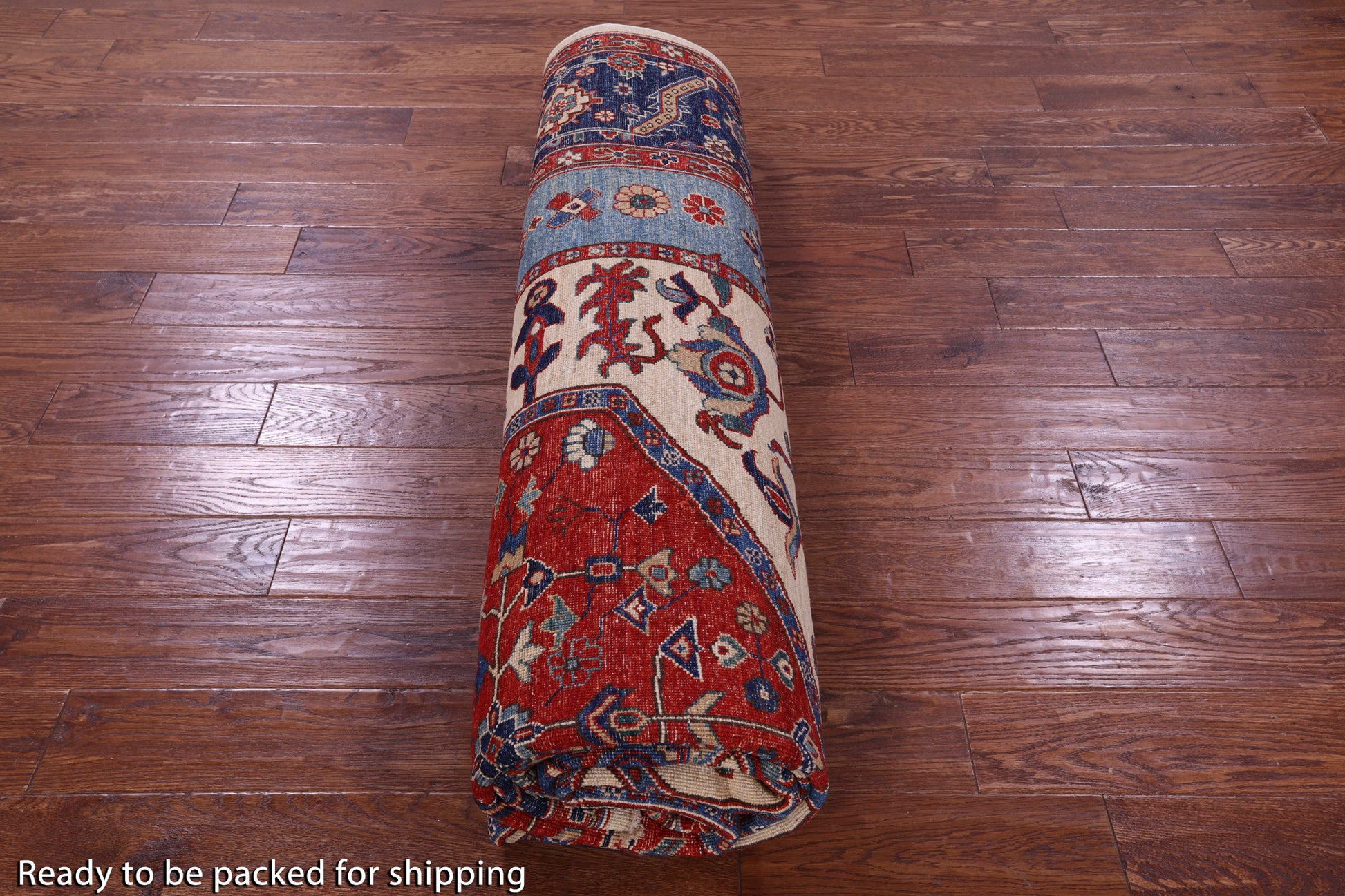 Persian Fine Serapi Hand Knotted Wool Rug - 8' 11" X 12' 0" - Golden Nile
