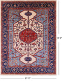 Persian Fine Serapi Hand Knotted Wool Rug - 8' 11" X 12' 0" - Golden Nile