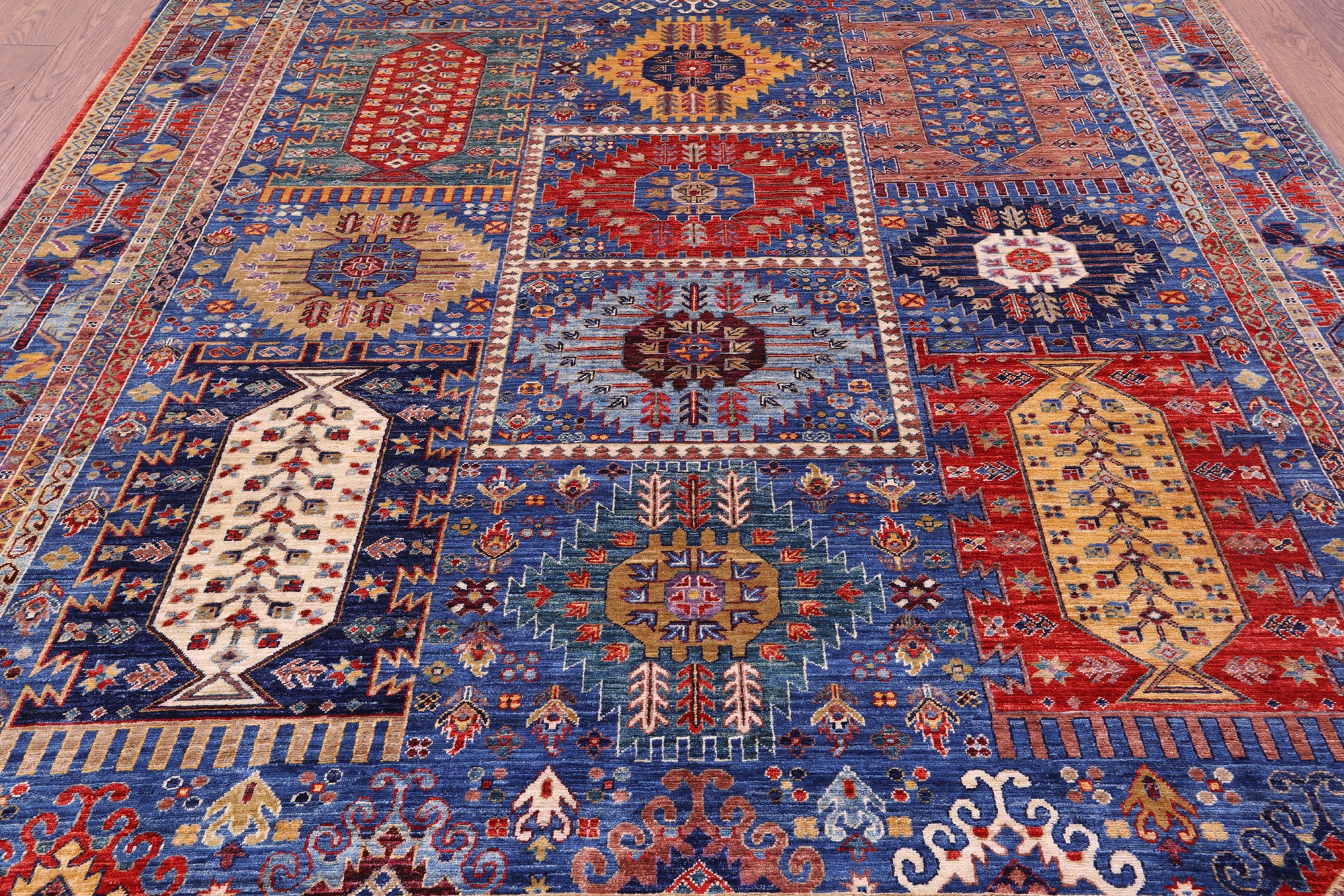 Persian Fine Serapi Hand Knotted Wool Rug - 8' 3" X 9' 9" - Golden Nile