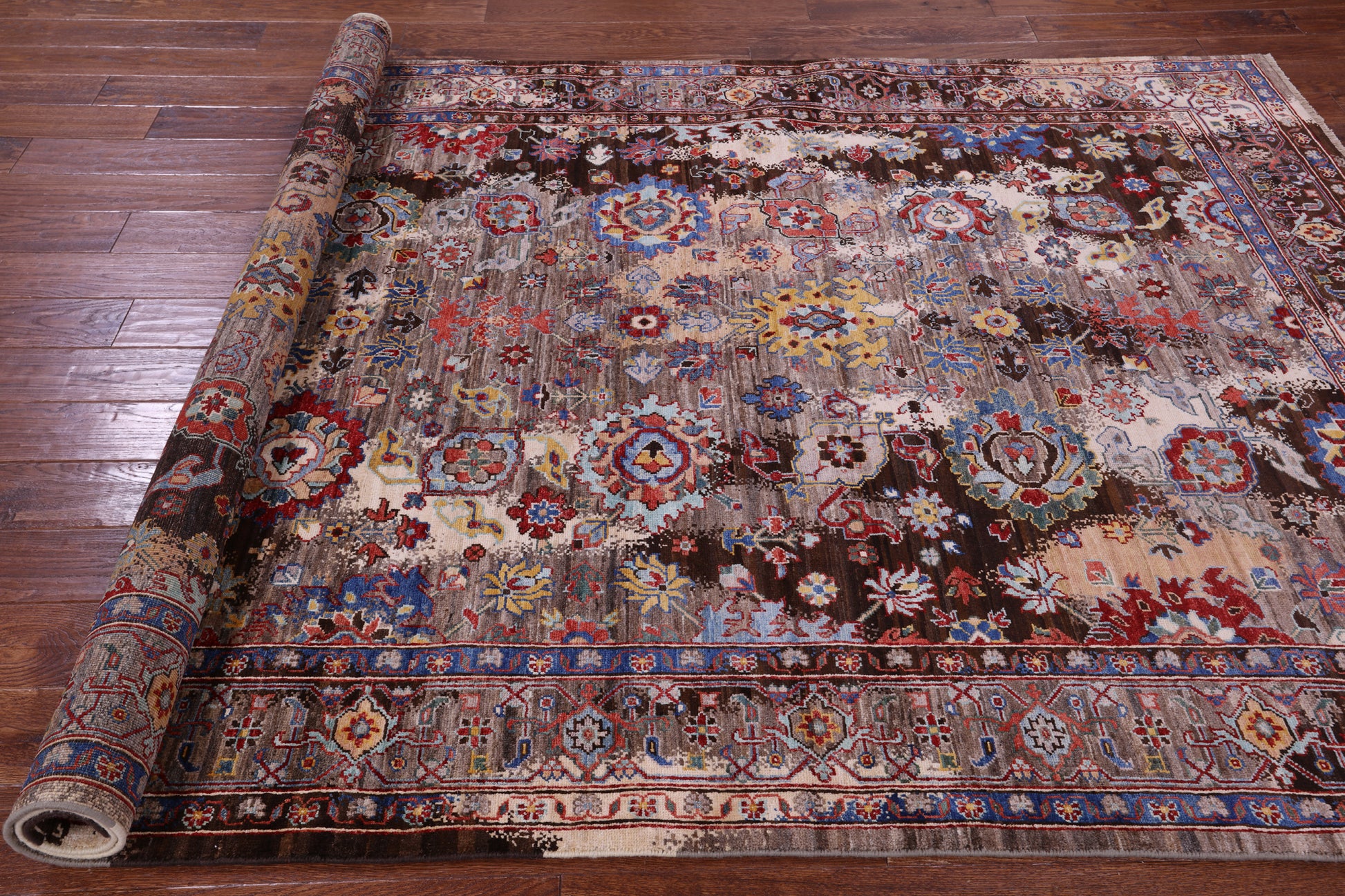 Persian Fine Serapi Hand Knotted Wool Rug - 6' 0" X 9' 0" - Golden Nile