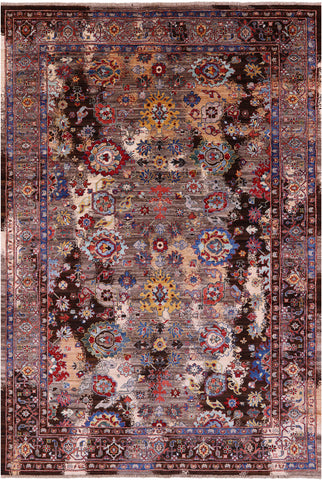 Persian Fine Serapi Hand Knotted Wool Rug - 6' 0