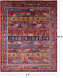 Tribal Persian Gabbeh Hand Knotted Wool Rug - 8' 1" X 10' 0" - Golden Nile