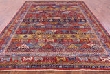 Tribal Persian Gabbeh Hand Knotted Wool Rug - 8' 1" X 10' 0" - Golden Nile