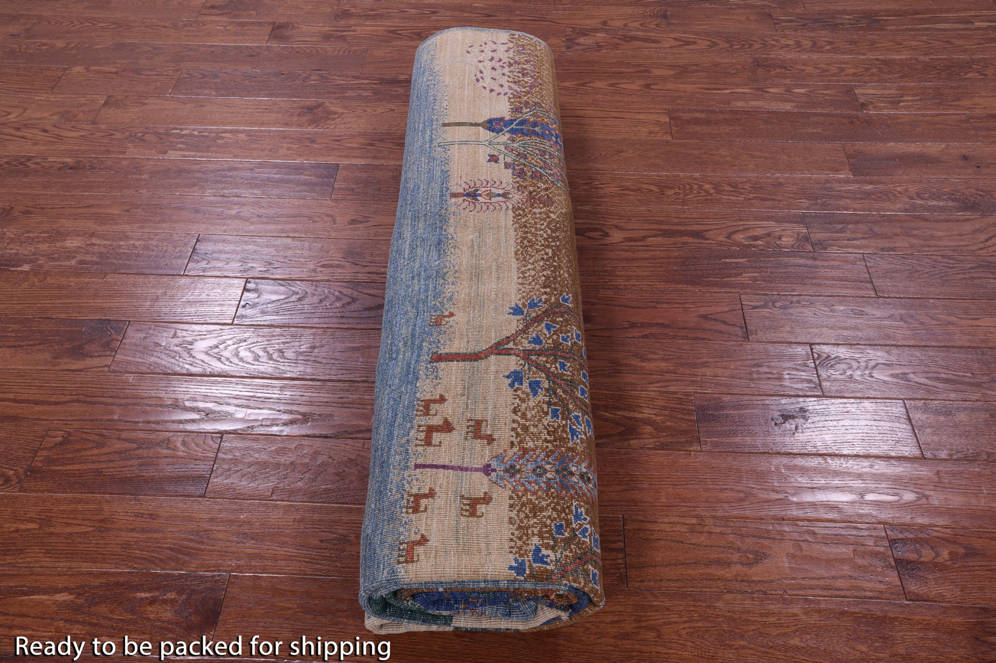 Tribal Persian Gabbeh Hand Knotted Wool Rug - 9' 1" X 11' 9" - Golden Nile