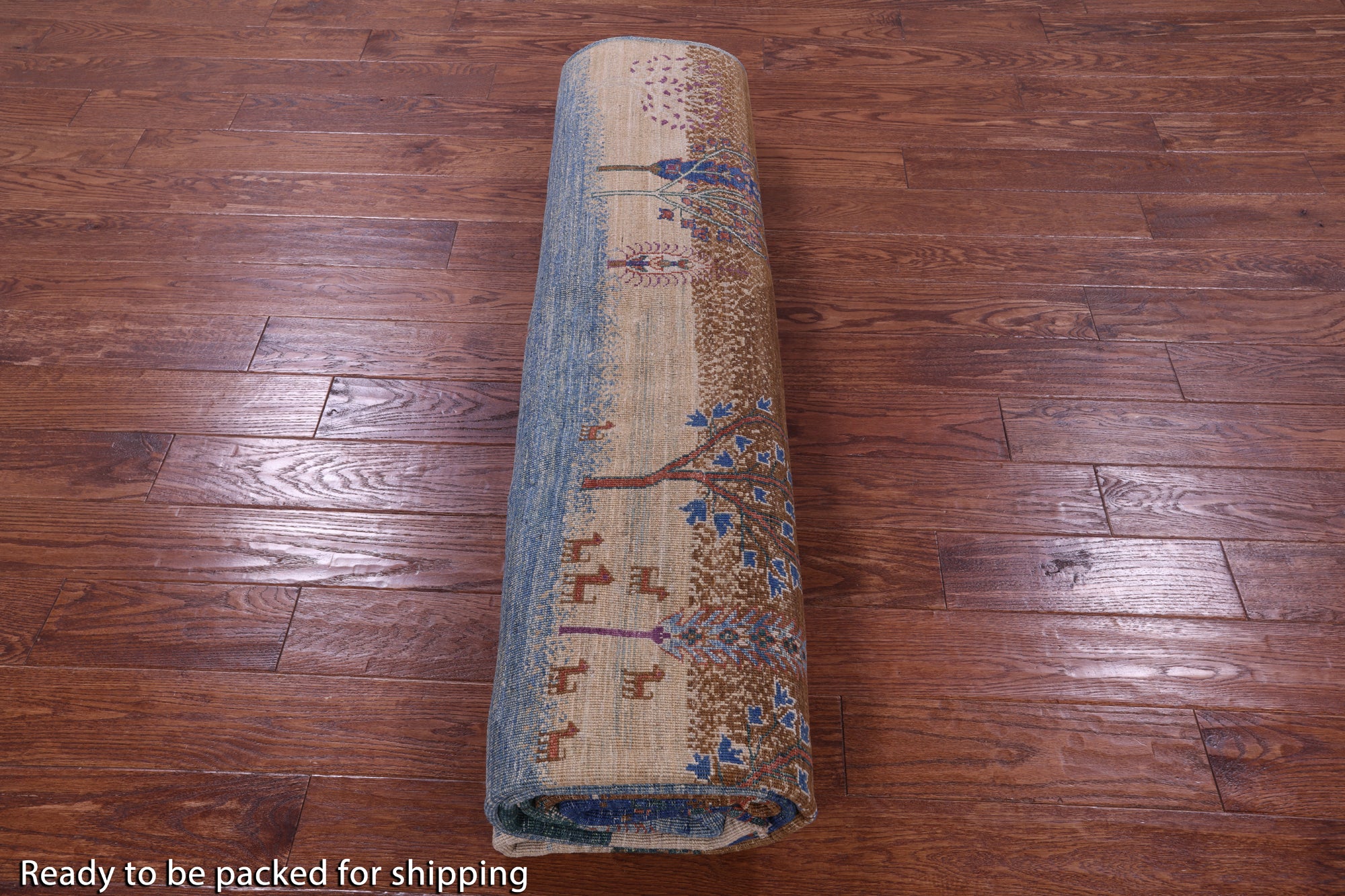 Tribal Persian Gabbeh Hand Knotted Wool Rug - 9' 1" X 11' 9" - Golden Nile