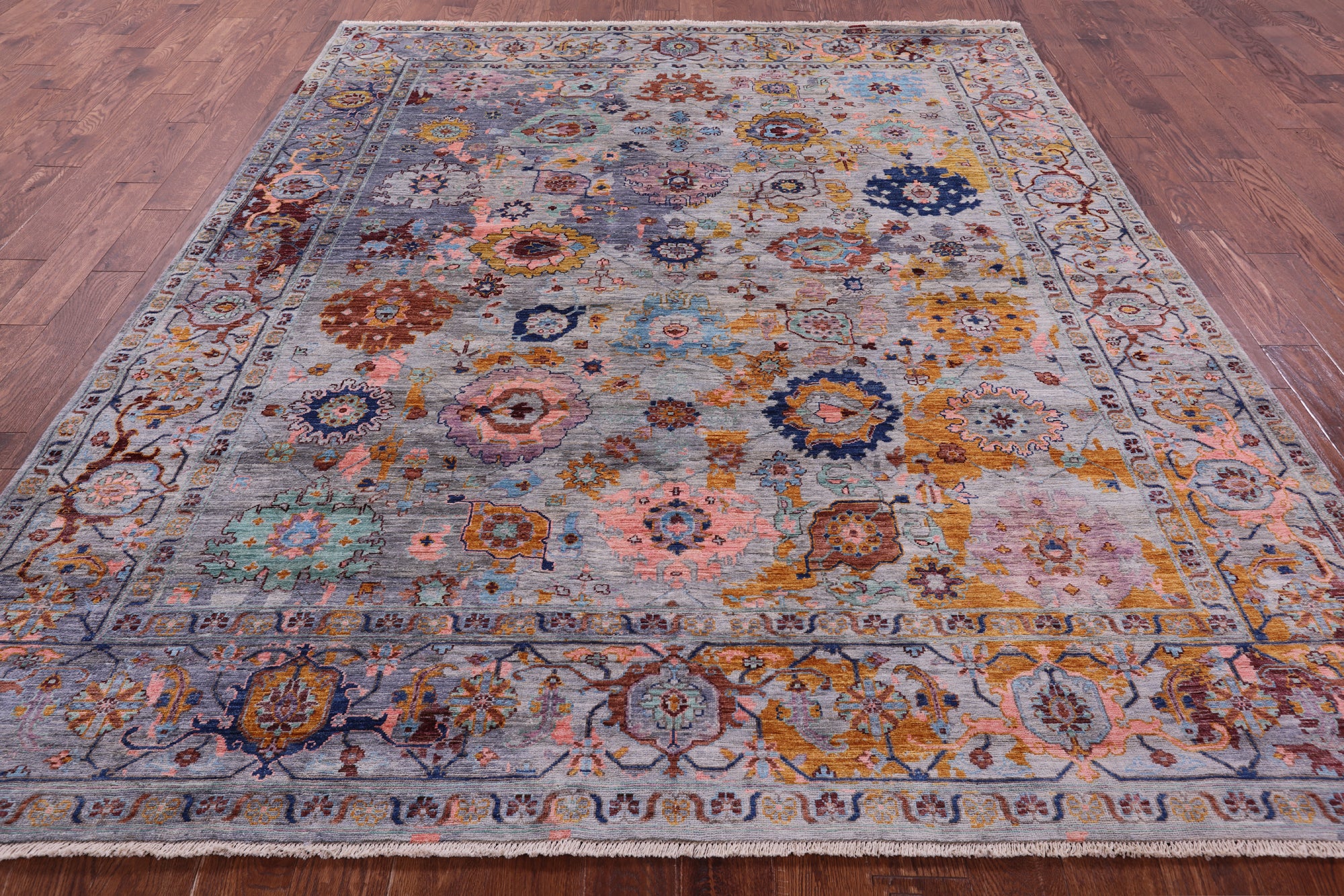 Persian Fine Serapi Hand Knotted Wool Rug - 8' 0" X 9' 8" - Golden Nile