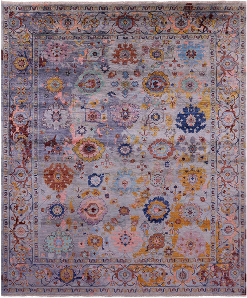 Persian Fine Serapi Hand Knotted Wool Rug - 8' 0" X 9' 8" - Golden Nile