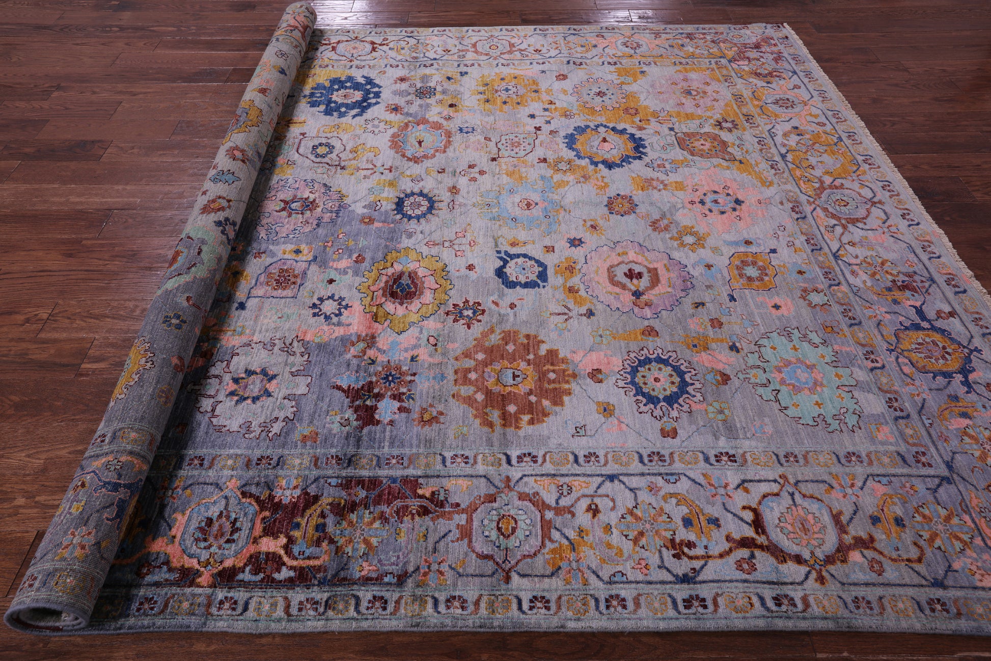 Persian Fine Serapi Hand Knotted Wool Rug - 8' 0" X 9' 8" - Golden Nile