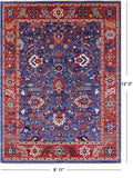 Persian Fine Serapi Hand Knotted Wool Rug - 8' 11" X 12' 0" - Golden Nile