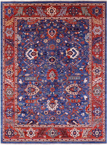 Persian Fine Serapi Hand Knotted Wool Rug - 8' 11" X 12' 0" - Golden Nile