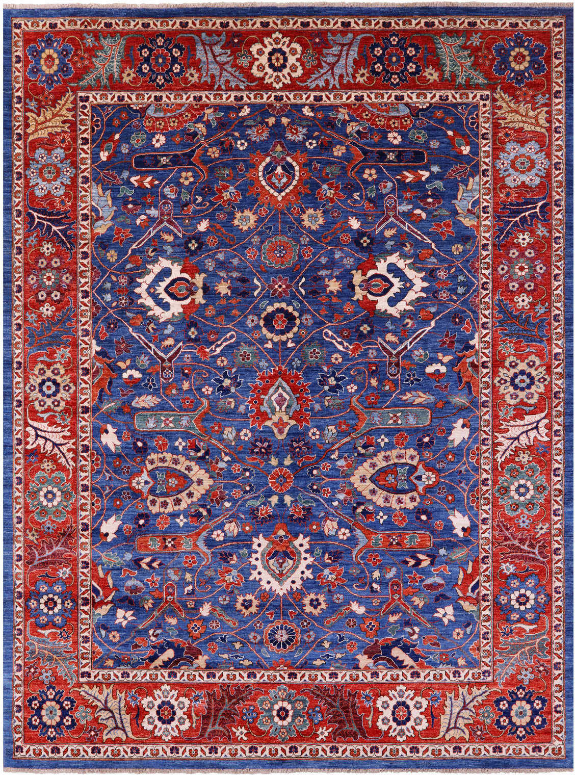 Persian Fine Serapi Hand Knotted Wool Rug - 8' 11" X 12' 0" - Golden Nile