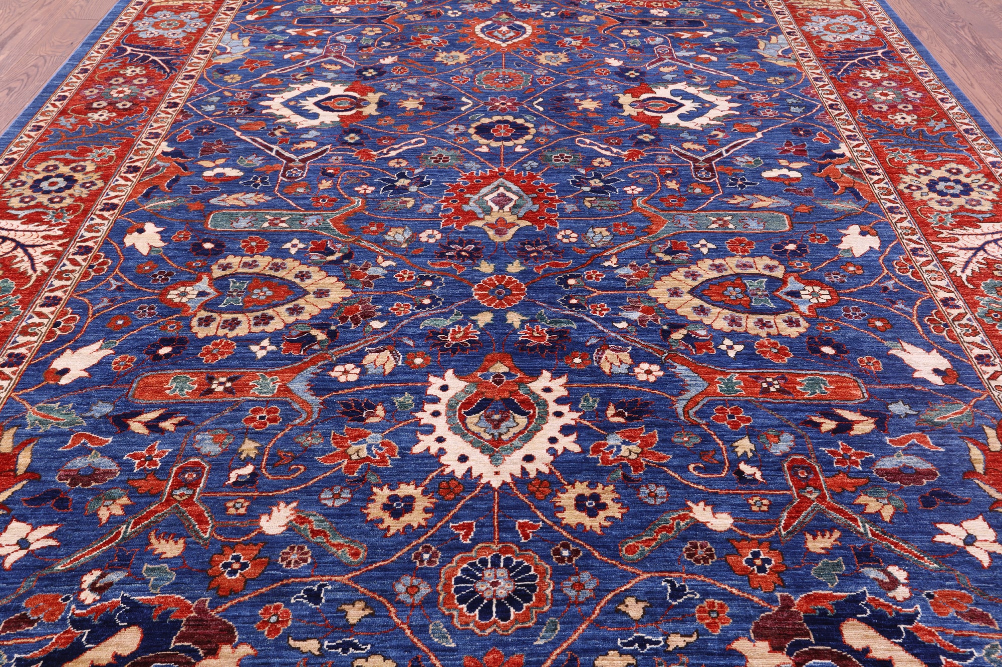 Persian Fine Serapi Hand Knotted Wool Rug - 8' 11" X 12' 0" - Golden Nile