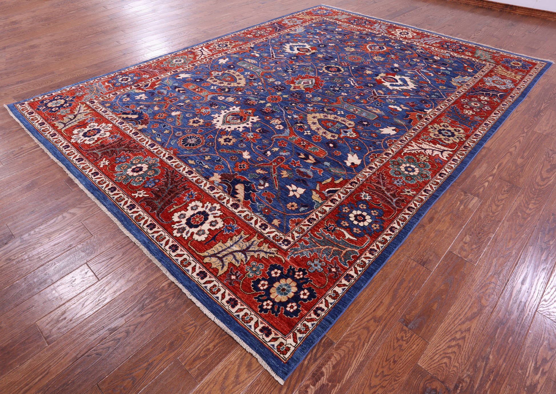 Persian Fine Serapi Hand Knotted Wool Rug - 8' 11" X 12' 0" - Golden Nile