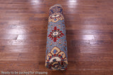Blue Persian Fine Serapi Hand Knotted Wool Rug - 8' 3" X 10' 2" - Golden Nile