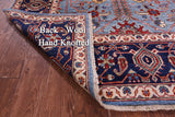 Blue Persian Fine Serapi Hand Knotted Wool Rug - 8' 3" X 10' 2" - Golden Nile