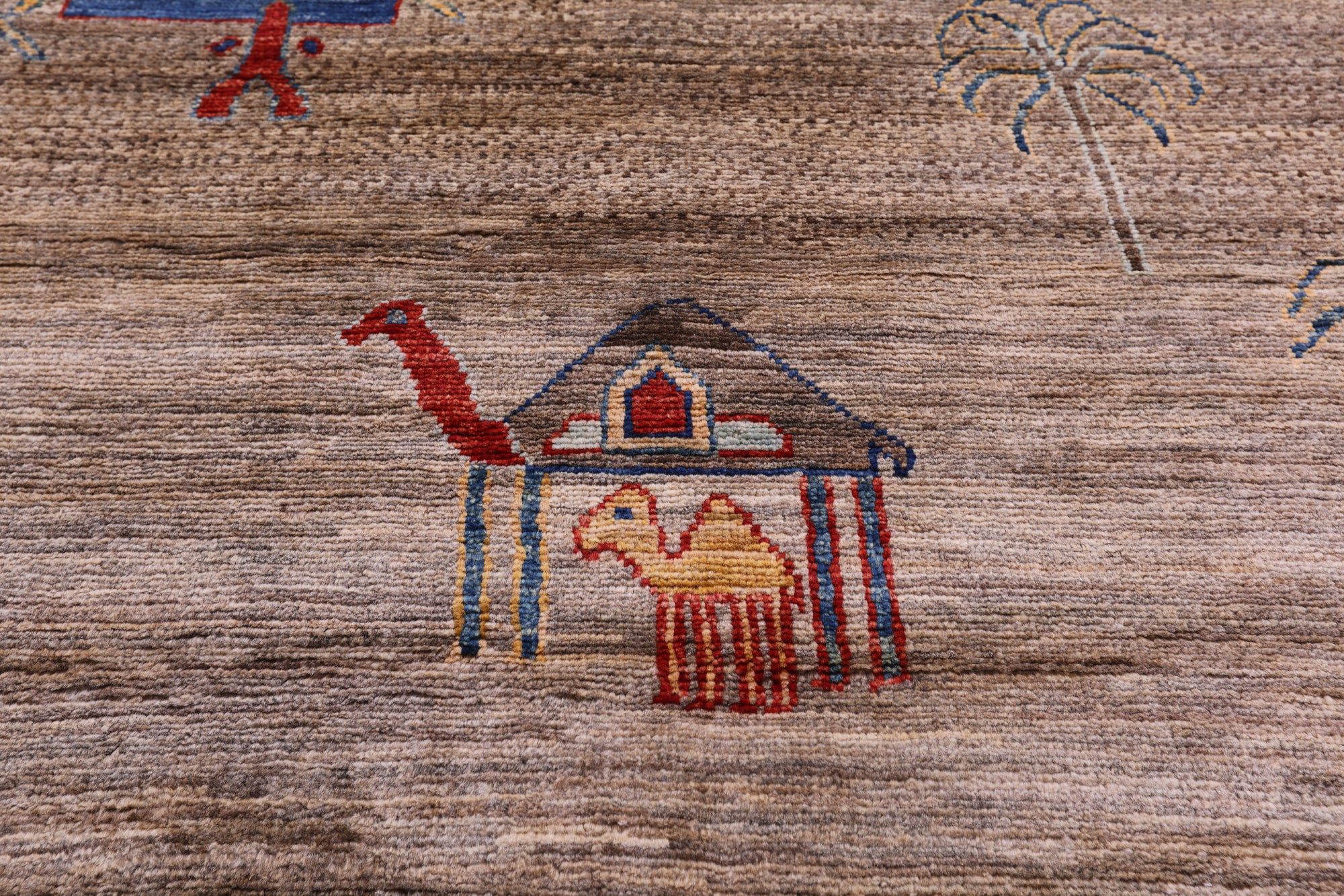 Tribal Persian Gabbeh Handmade Wool Rug - 9' 1" X 12' 1" - Golden Nile