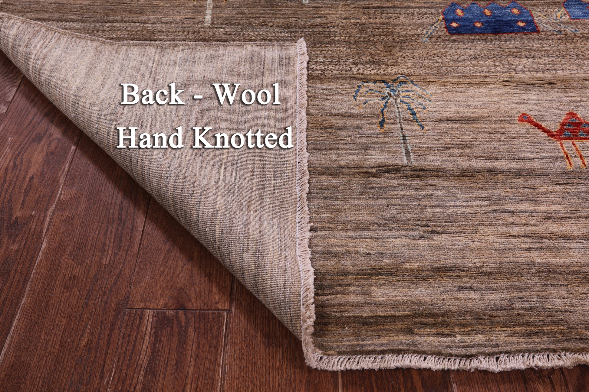 Tribal Persian Gabbeh Handmade Wool Rug - 9' 1" X 12' 1" - Golden Nile