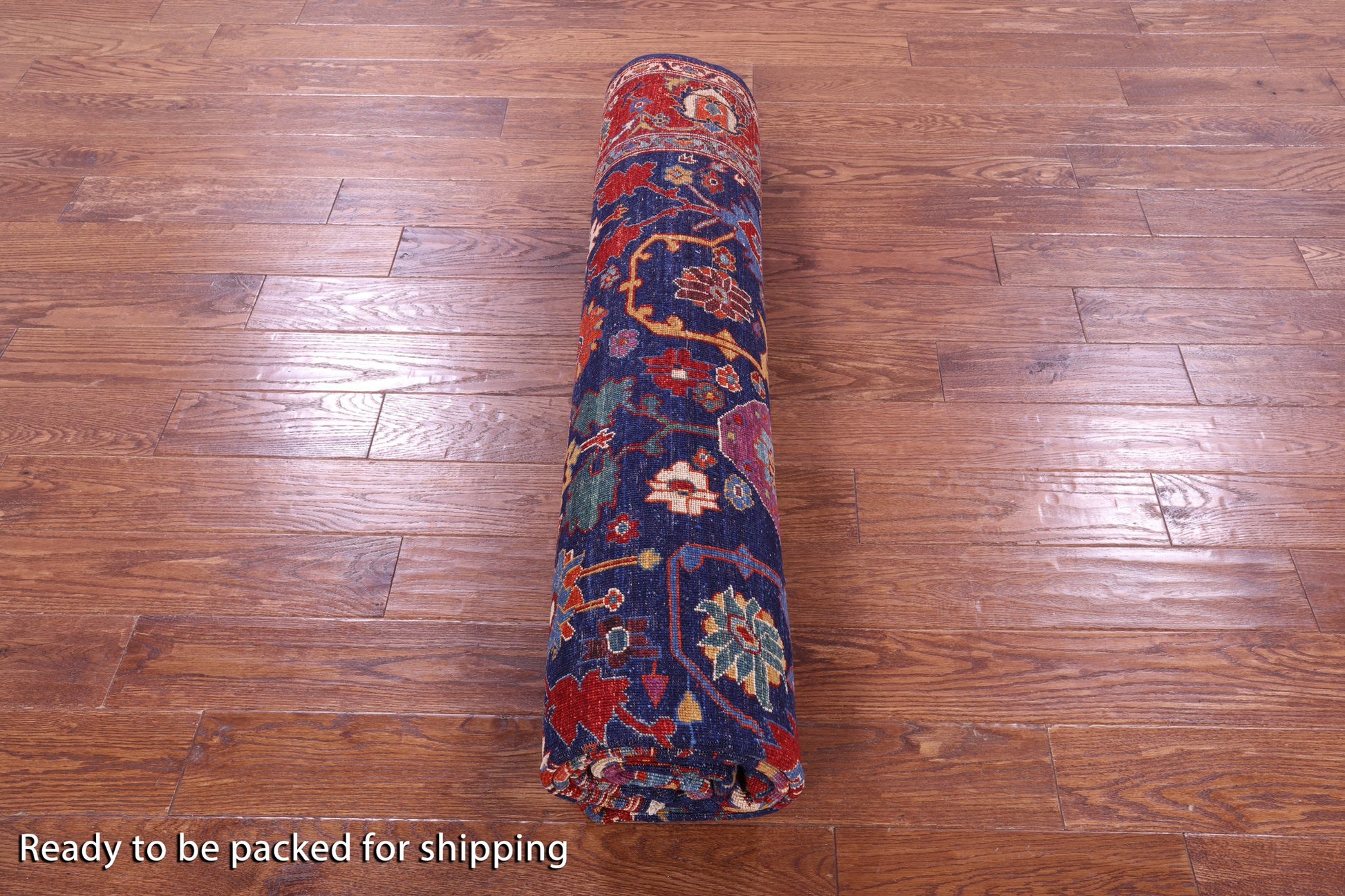 Persian Fine Serapi Hand Knotted Wool Rug - 8' 1" X 9' 8" - Golden Nile