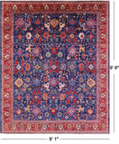 Persian Fine Serapi Hand Knotted Wool Rug - 8' 1" X 9' 8" - Golden Nile