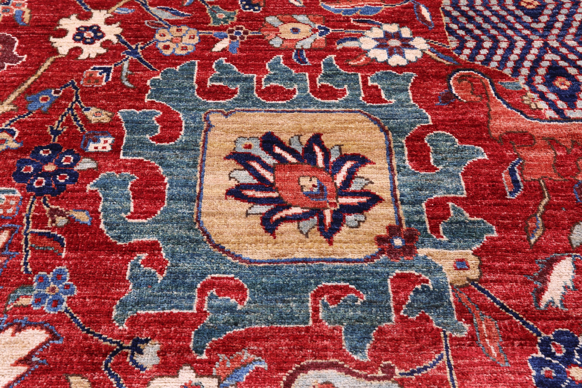 Persian Fine Serapi Hand Knotted Wool Rug - 8' 9" X 11' 9" - Golden Nile