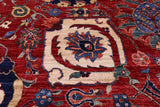 Persian Fine Serapi Hand Knotted Wool Rug - 8' 9" X 11' 9" - Golden Nile