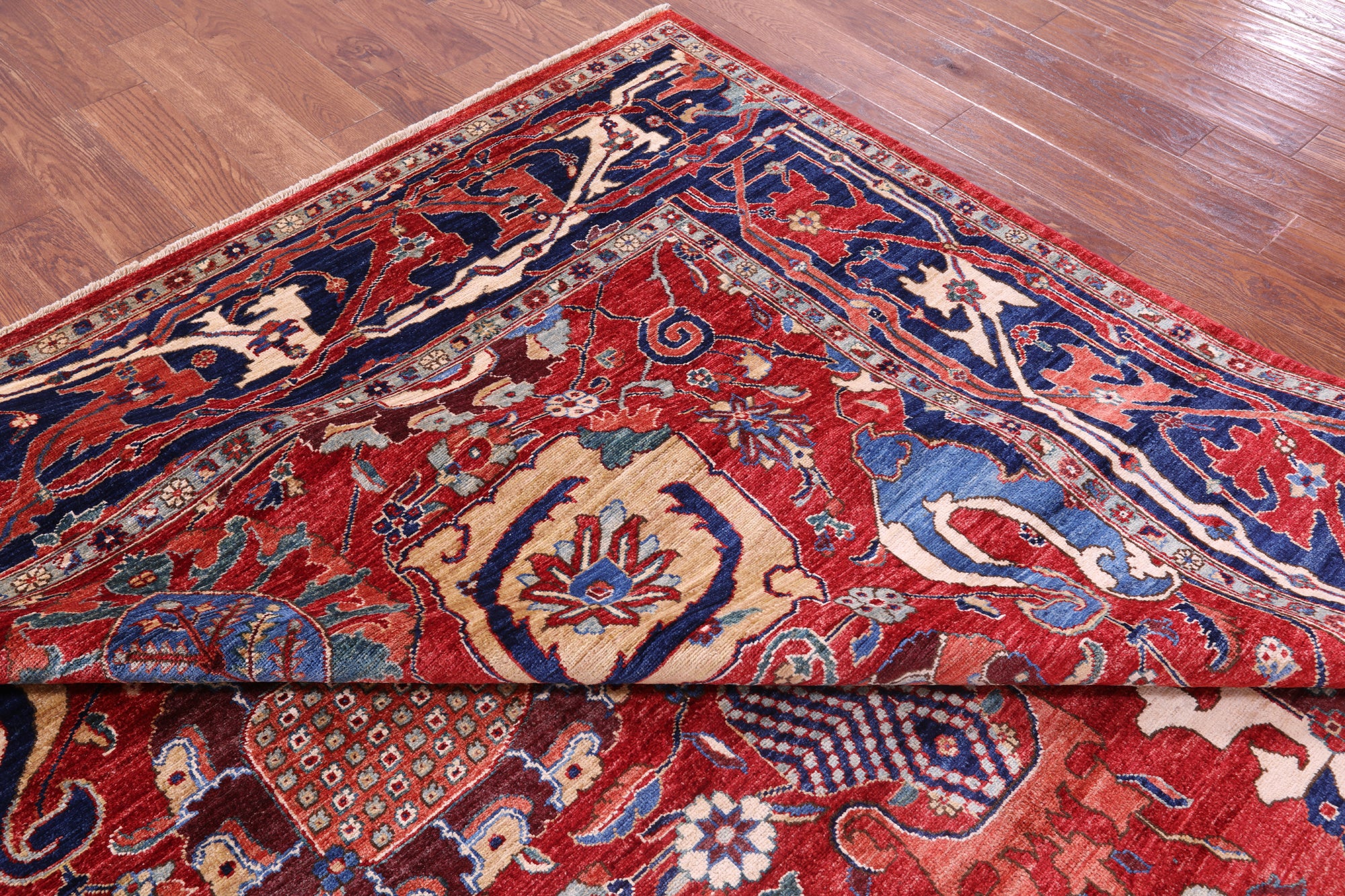 Persian Fine Serapi Hand Knotted Wool Rug - 8' 9" X 11' 9" - Golden Nile