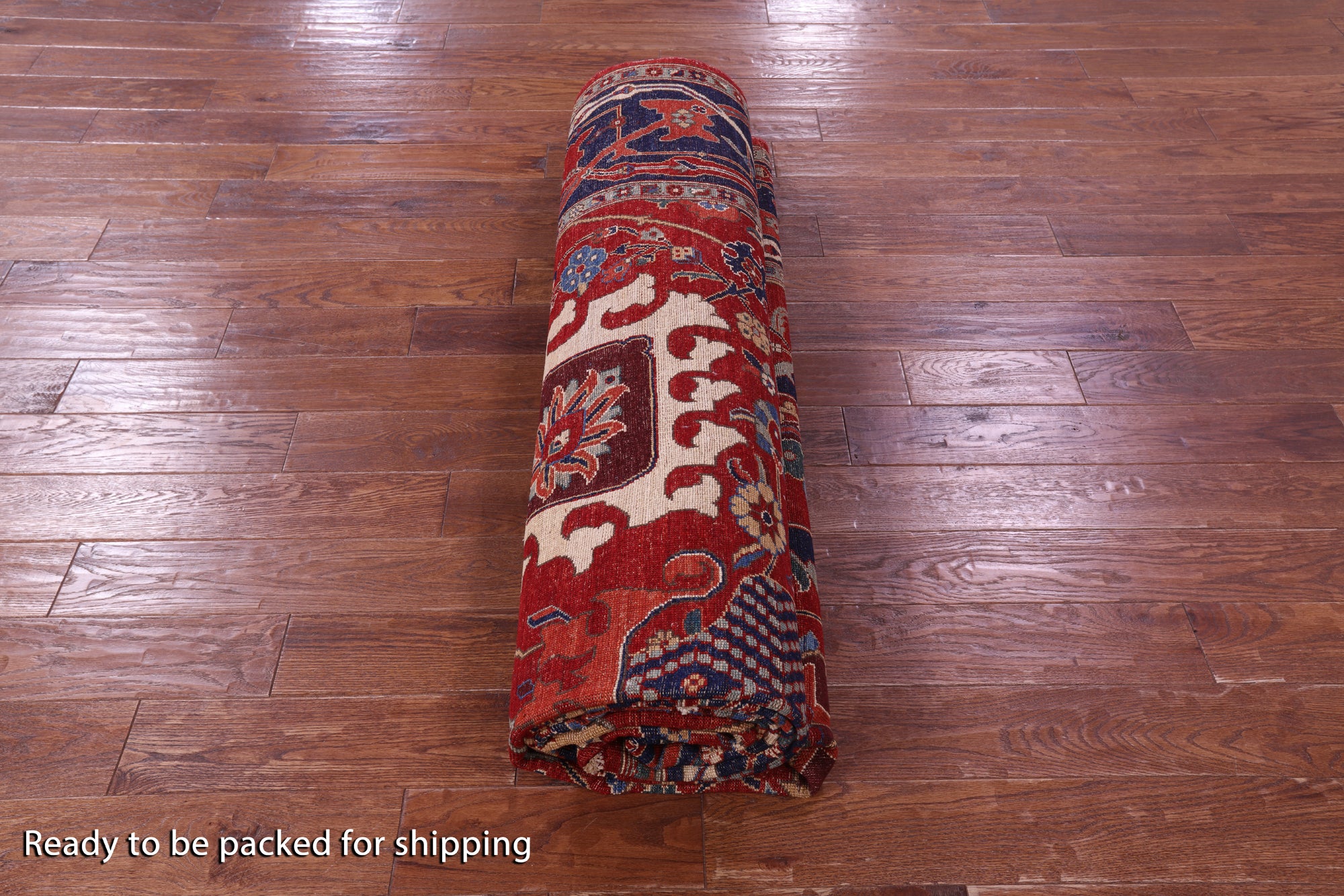 Persian Fine Serapi Hand Knotted Wool Rug - 8' 9" X 11' 9" - Golden Nile