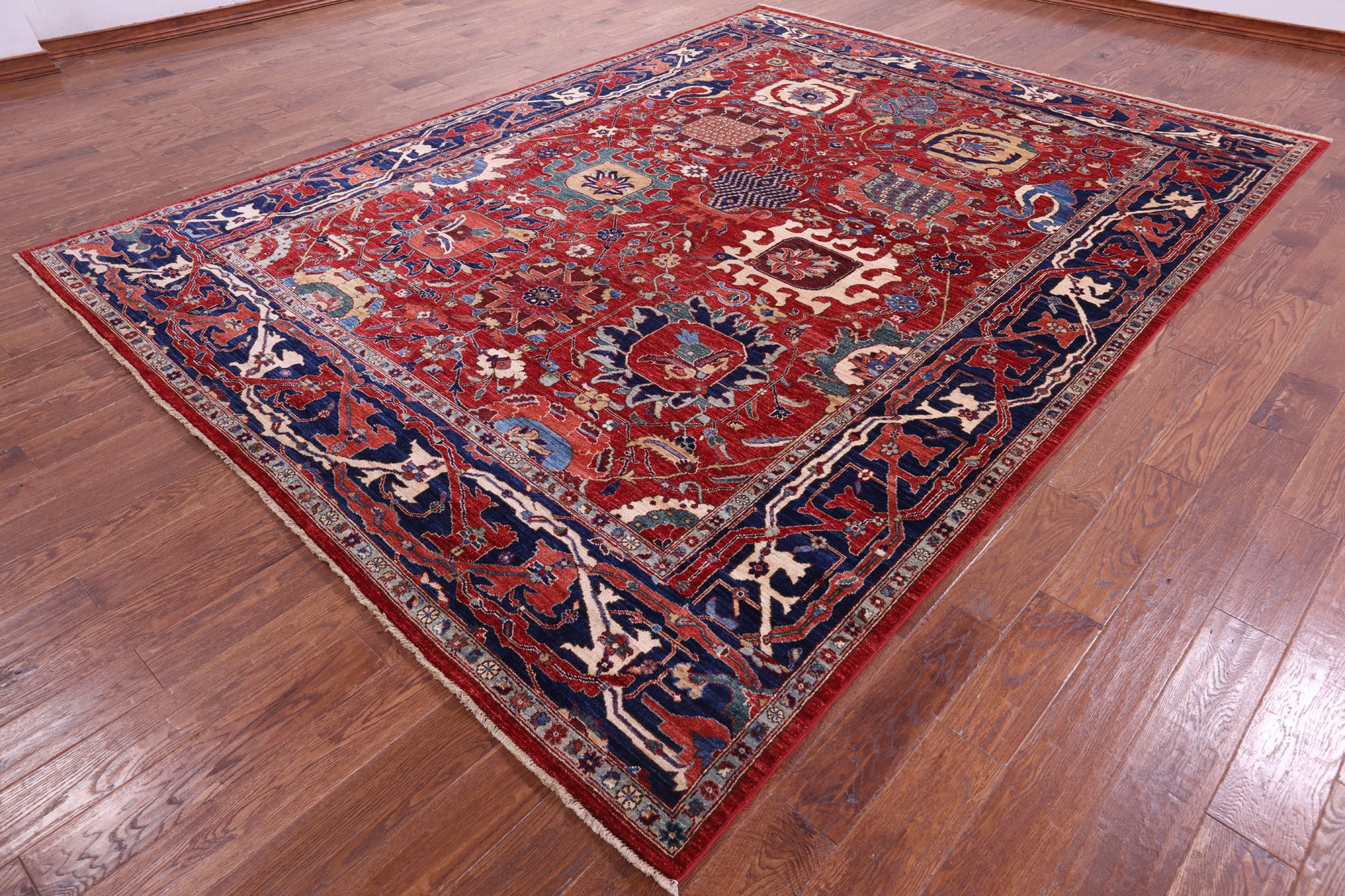 Persian Fine Serapi Hand Knotted Wool Rug - 8' 9" X 11' 9" - Golden Nile