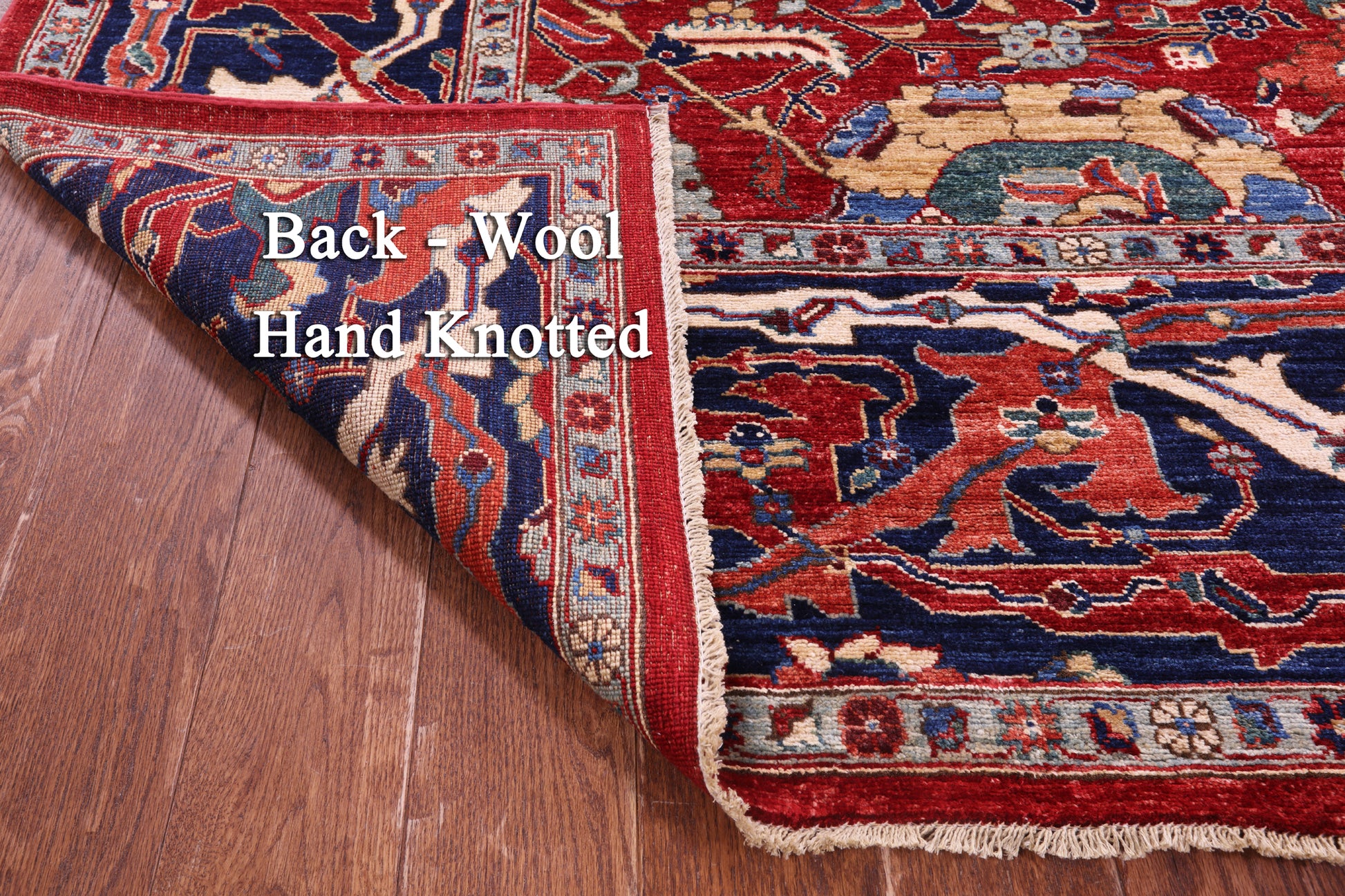Persian Fine Serapi Hand Knotted Wool Rug - 8' 9" X 11' 9" - Golden Nile