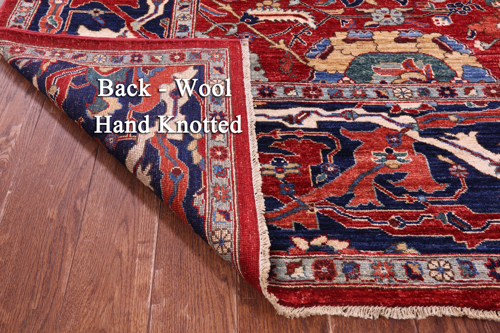 Persian Fine Serapi Hand Knotted Wool Rug - 8' 9" X 11' 9" - Golden Nile