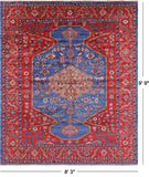 Persian Fine Serapi Hand Knotted Wool Rug - 8' 3" X 9' 9" - Golden Nile