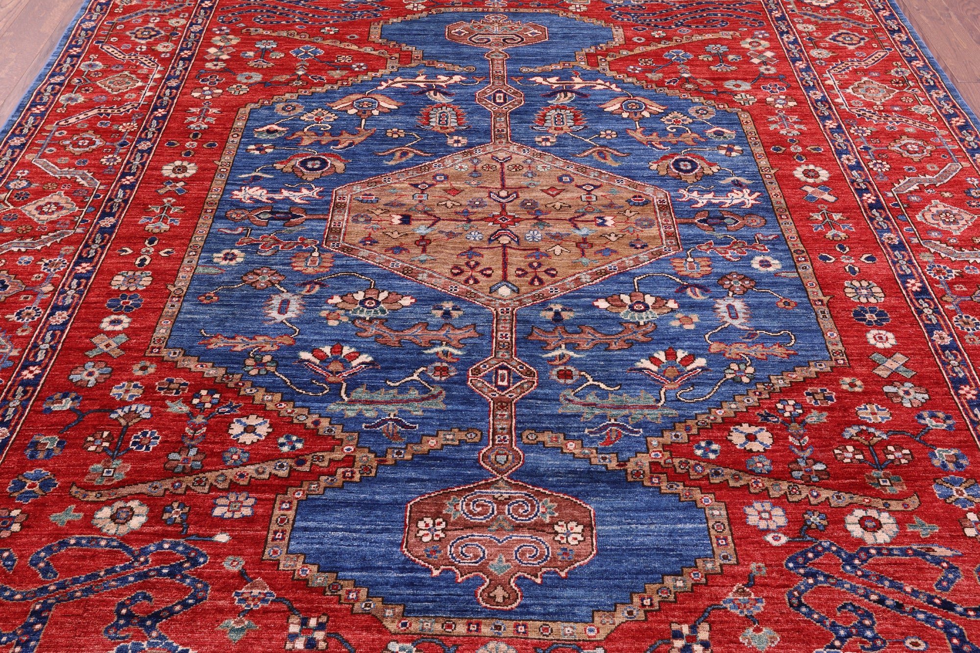 Persian Fine Serapi Hand Knotted Wool Rug - 8' 3" X 9' 9" - Golden Nile