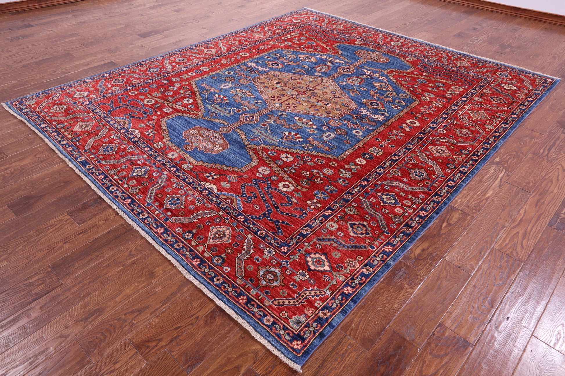Persian Fine Serapi Hand Knotted Wool Rug - 8' 3" X 9' 9" - Golden Nile