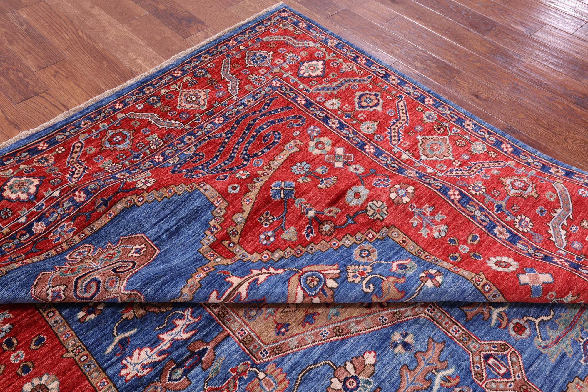 Persian Fine Serapi Hand Knotted Wool Rug - 8' 3" X 9' 9" - Golden Nile