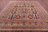 Square Persian Fine Serapi Hand Knotted Wool Rug - 10' 2" X 10' 2" - Golden Nile