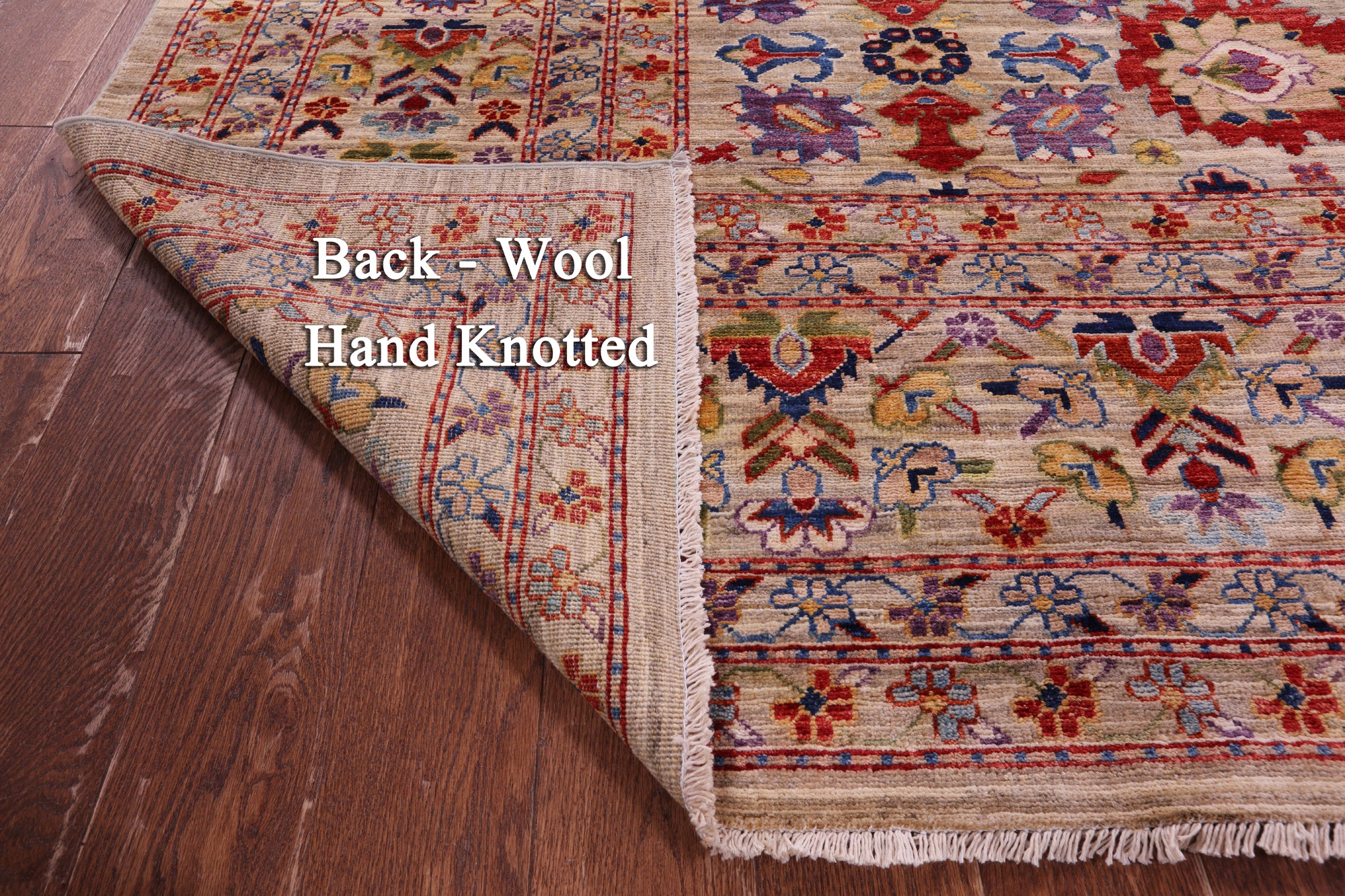 Square Persian Fine Serapi Hand Knotted Wool Rug - 10' 2" X 10' 2" - Golden Nile