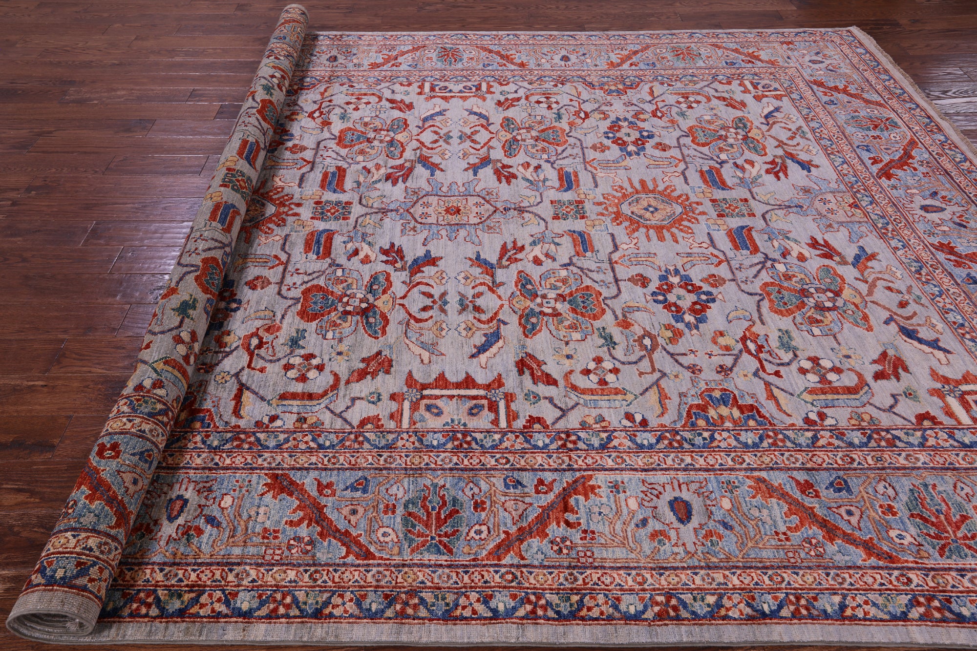 Persian Fine Serapi Hand Knotted Wool Rug - 9' 0" X 11' 10" - Golden Nile