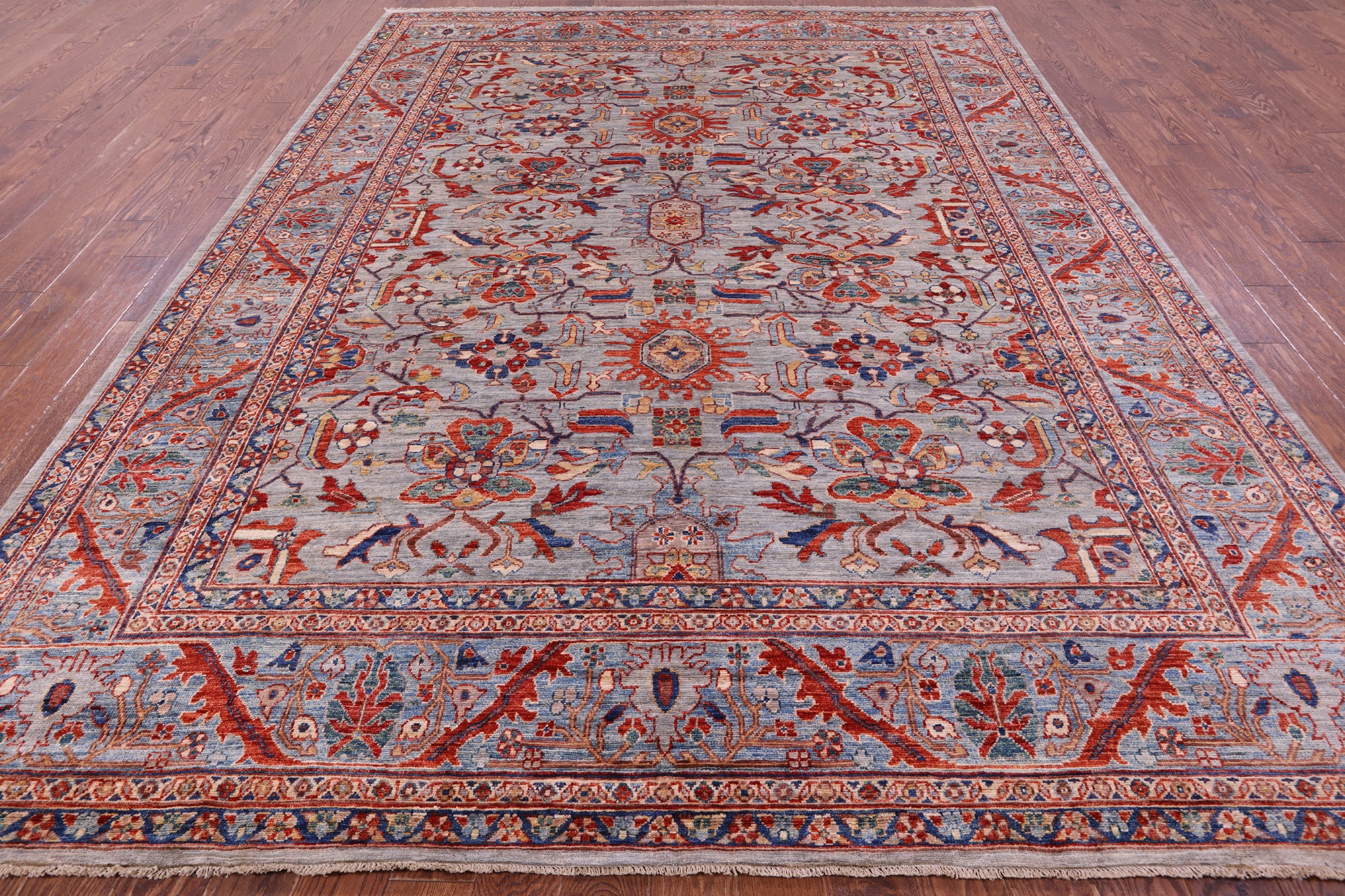 Persian Fine Serapi Hand Knotted Wool Rug - 9' 0" X 11' 10" - Golden Nile