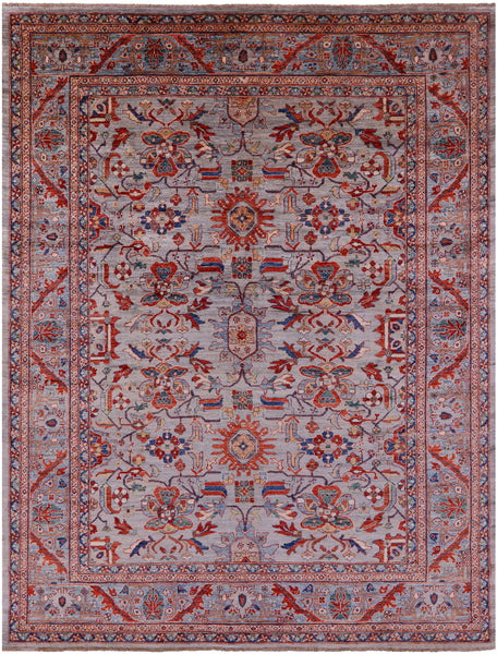 Persian Fine Serapi Hand Knotted Wool Rug - 9' 0" X 11' 10" - Golden Nile