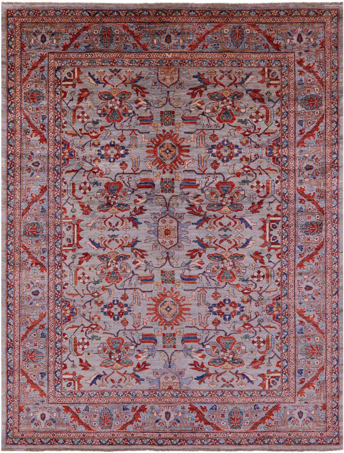Persian Fine Serapi Hand Knotted Wool Rug - 9' 0" X 11' 10" - Golden Nile