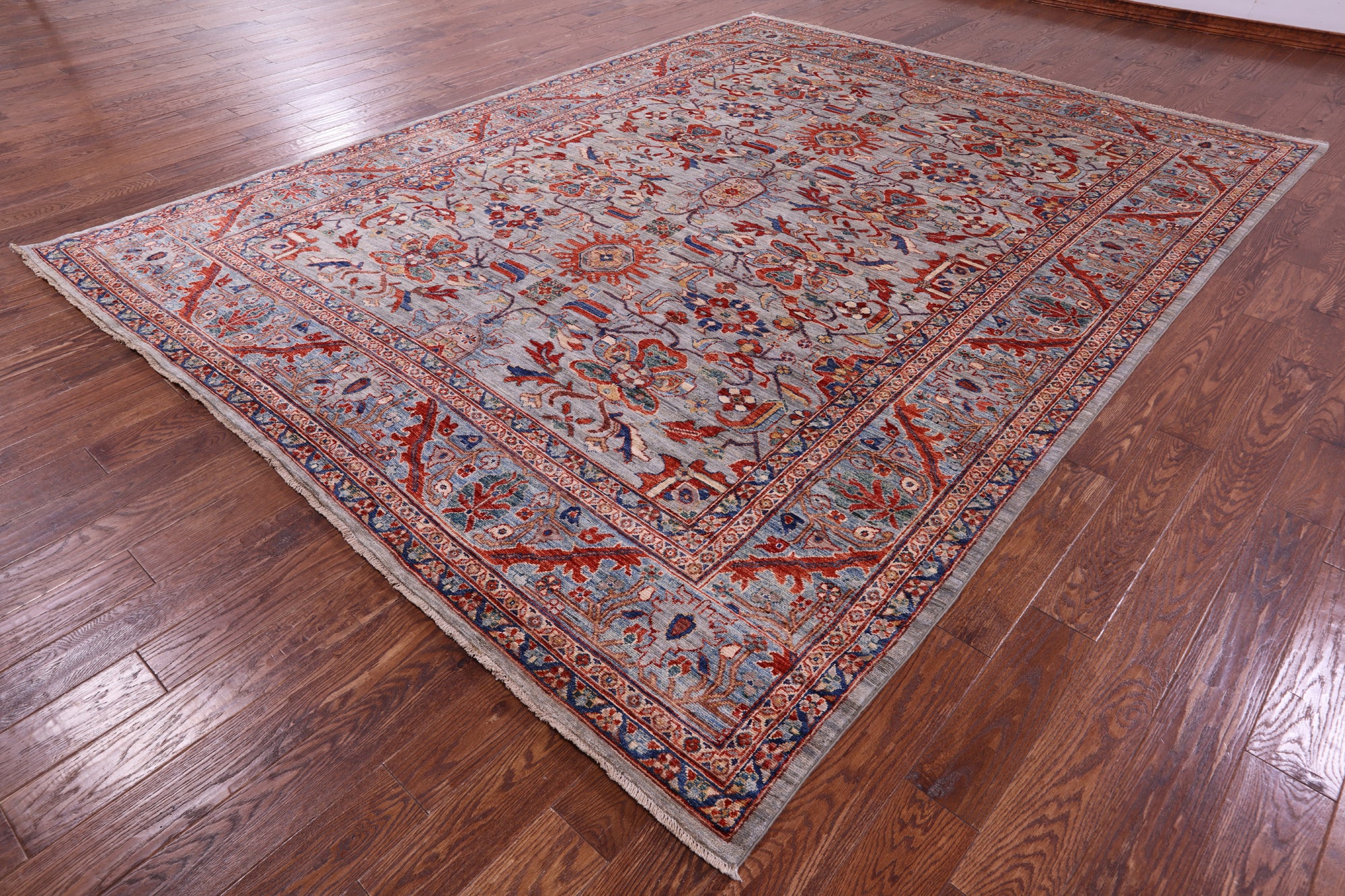 Persian Fine Serapi Hand Knotted Wool Rug - 9' 0" X 11' 10" - Golden Nile
