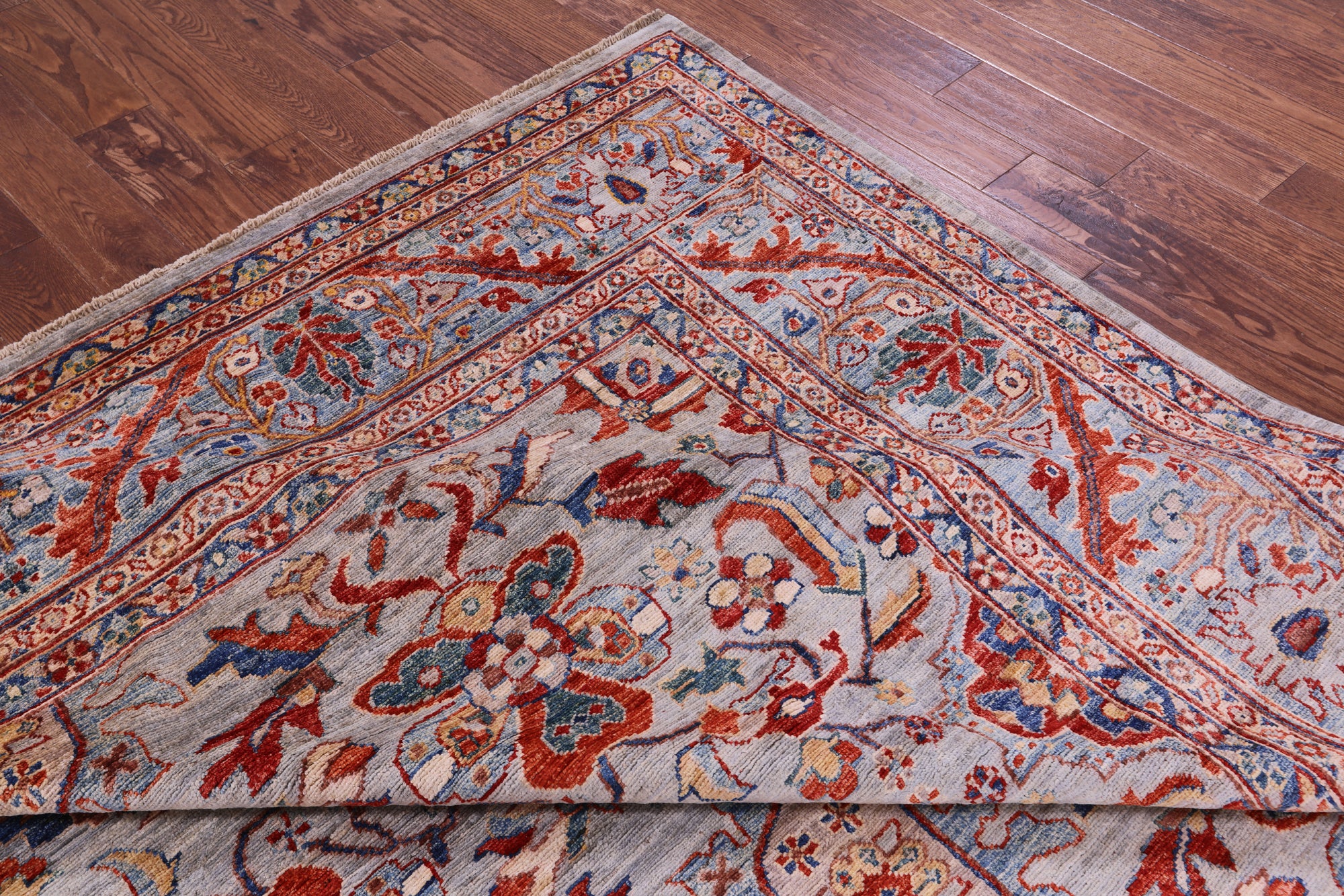 Persian Fine Serapi Hand Knotted Wool Rug - 9' 0" X 11' 10" - Golden Nile