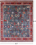 Persian Fine Serapi Hand Knotted Wool Rug - 8' 0" X 9' 5" - Golden Nile