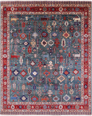 Persian Fine Serapi Hand Knotted Wool Rug - 8' 0