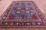 Blue Persian Fine Serapi Handmade Wool Rug - 8' 11" X 11' 10" - Golden Nile
