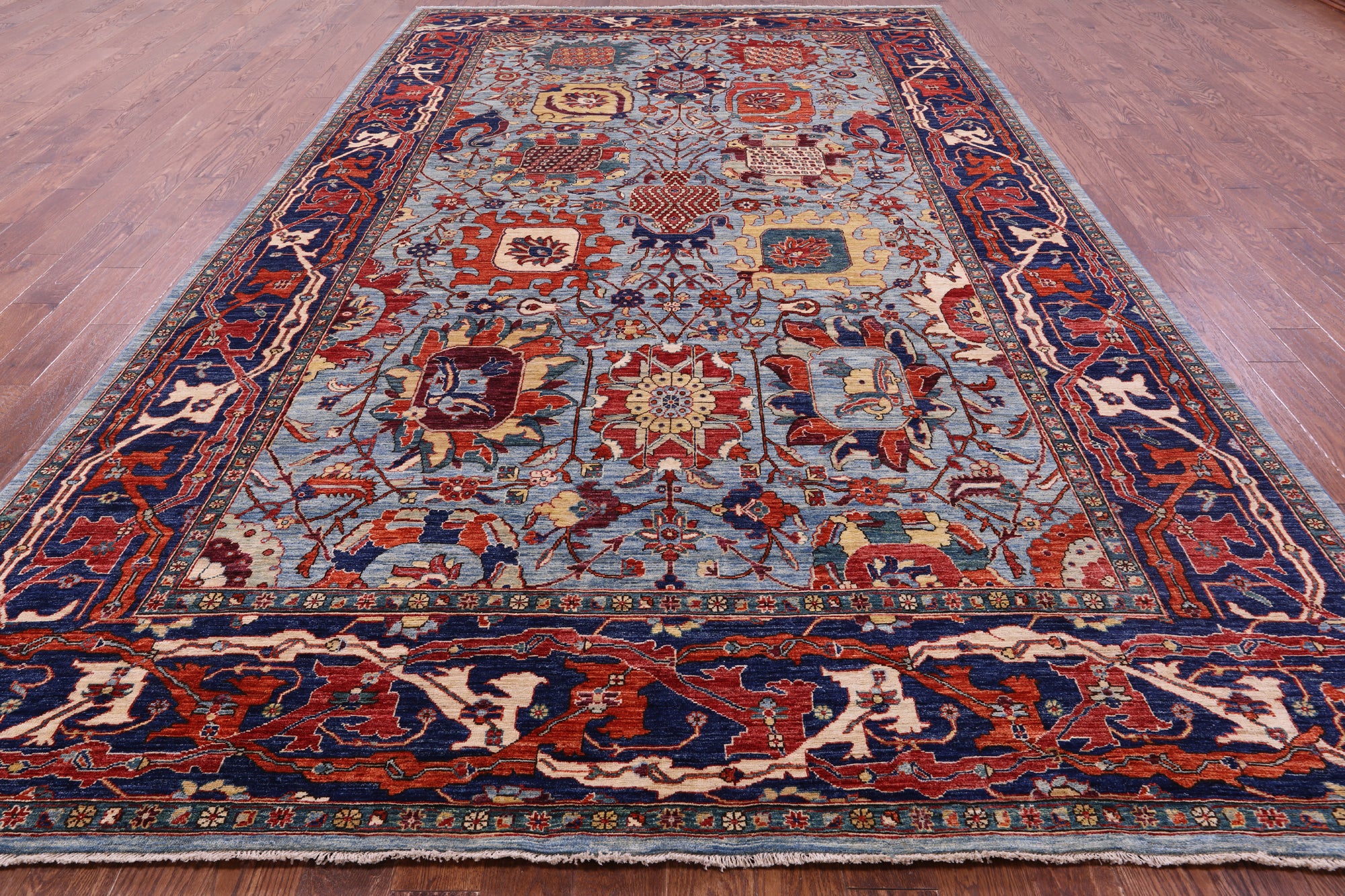 Persian Fine Serapi Handmade Wool Rug - 8' 11" X 15' 6" - Golden Nile