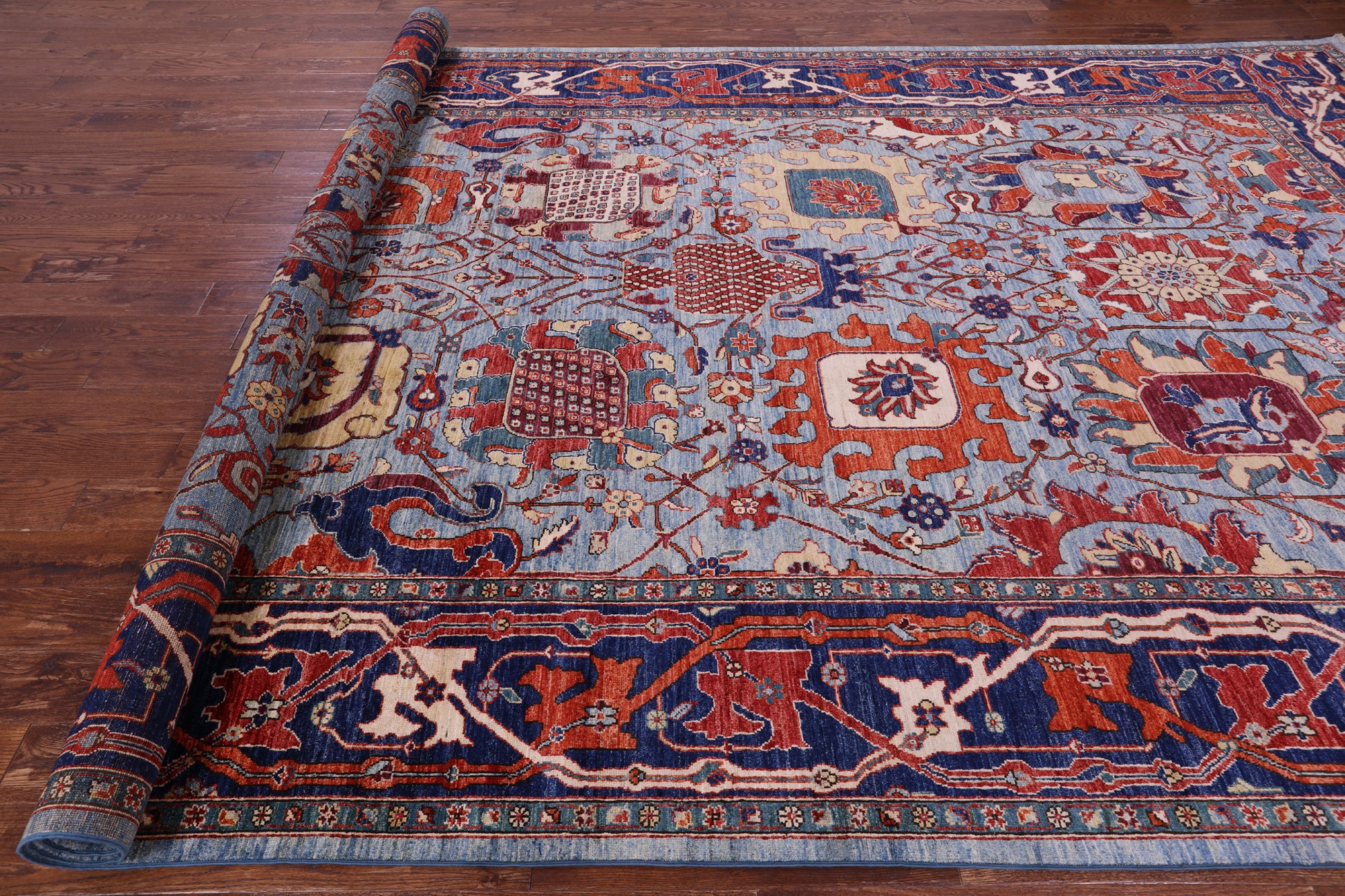 Persian Fine Serapi Handmade Wool Rug - 8' 11" X 15' 6" - Golden Nile