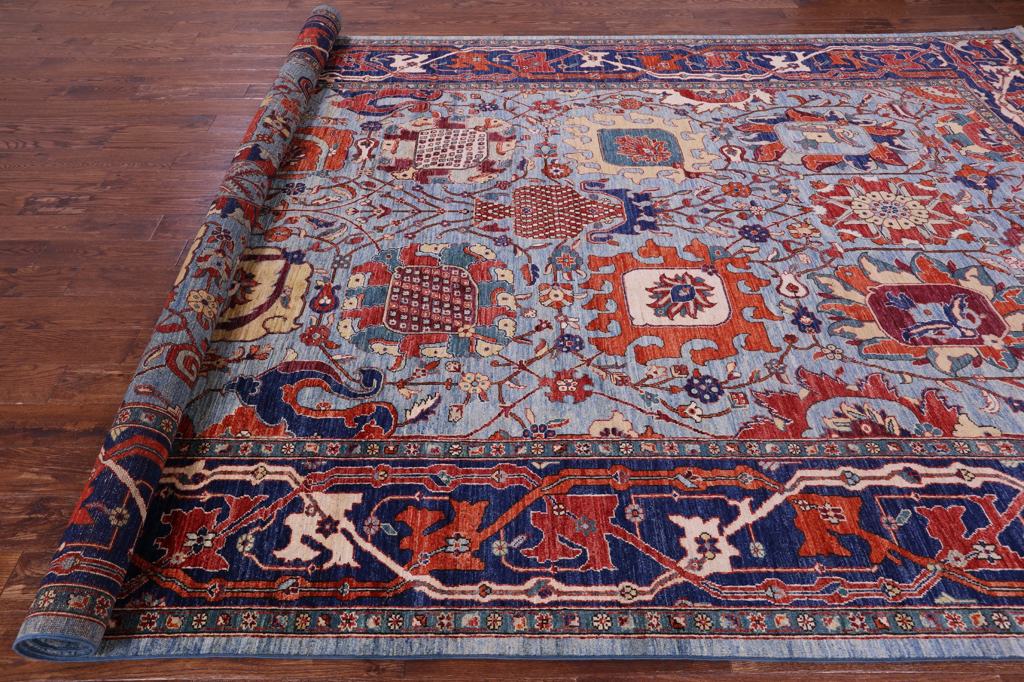 Persian Fine Serapi Handmade Wool Rug - 8' 11" X 15' 6" - Golden Nile